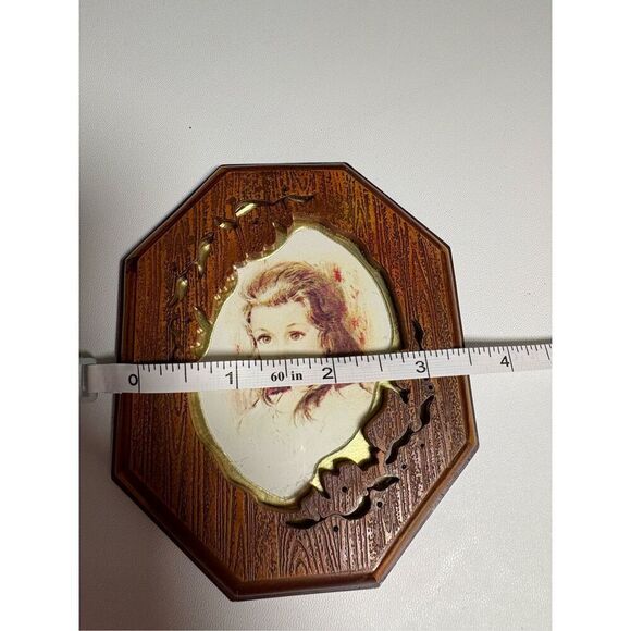 Picture Frame Cut Out Gold Inlay vintage - Picture 3 of 4